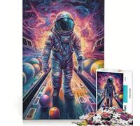 Puzzle da 1000 pezzi per ragazzi con tema bowling, astronauti e pianeti, gioco rilassante, decorazione da parete, ideale per compleanni e Natale 38x52cm