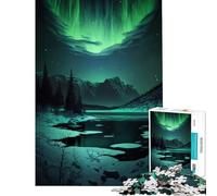 Puzzle da 1000 pezzi per ragazzi con tema "Lago nella foresta mistica" gioco educativo e rompicapo ideale per coppie regalo divertente (dimensioni 75x50cm)