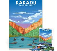 Puzzle da 1000 pezzi per ragazzi con tema Parco Nazionale di Kakadu,ideale per l'allenamento intelligente,il tempo libero e la fuga dalla realtà,con taglio perfetto,perfetto come regalo di Natale
