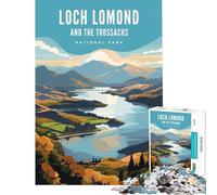Puzzle da 1000 pezzi per ragazzi con tema Parco Nazionale di Loch Lomond gioco pratico ed educativo regalo divertente e spiritoso per donne e uomini (dimensioni 75x50cm)