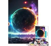 Puzzle da 1000 pezzi per ragazzi con tema Spazio Pianeti Ghiaccio e Fuoco gioco educativo e stimolante ideale come regalo di compleanno (dimensioni 38x52cm)