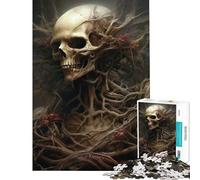 Puzzle da 1000 pezzi per ragazzi con teschio e spine sfida educativa ideale per rilassarsi durante le vacanze o per passare il tempo in casa (14+ anni) Dimensioni: 38x26cm