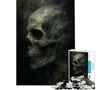 Puzzle da 1000 pezzi per ragazzi con teschio gotico e tema oscuro gioco educativo e stimolante per l'intelletto ideale come regalo di compleanno (dimensioni 75x50cm)