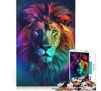 Puzzle da 1000 pezzi per ragazzi con testa di leone coloratissimo gioco rilassante divertente attività da fare in casa ottimo regalo per gli appassionati di videogiochi 38x52cm