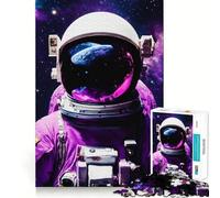 Puzzle da 1000 pezzi per ragazzi con teste di astronauti fantasy,giunture lisce,divertimento,allenamento mentale,gioco casual,decorazione natalizia (38x52cm)