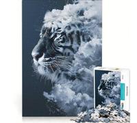 Puzzle da 1000 pezzi per ragazzi con tigre fumé e bestia gioco rompicapo difficile e stimolante ideale come regalo per tutta la famiglia 38x26cm
