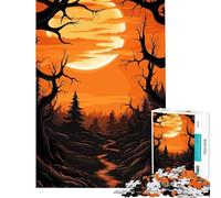 Puzzle da 1000 pezzi per ragazzi con tramonto nella foresta ideale per stimolare la mente e creare un'immagine da appendere al muro o da appendere alla parete Giocattolo adatto a persone dai 14 anni