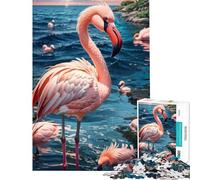 Puzzle da 1000 pezzi per ragazzi con uccelli rosa e fenicotteri Un gioco avvincente per coltivare la pazienza e stimolare la mente Perfetto come decorazione e regalo (dimensioni 38x26cm)