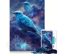 Puzzle da 1000 pezzi per ragazzi,con uccellino blu,galassia e stelle,taglio preciso,gioco per allenare la mente,momento di relax,divertimento per il compleanno 50x75cm