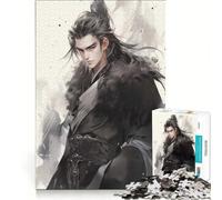 Puzzle da 1000 pezzi per ragazzi con un affascinante samurai tenebroso, gioco interattivo, migliora la memoria, compleanno e Natale 38x52cm