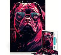 Puzzle da 1000 pezzi per ragazzi con un bellissimo cane,giunture lisce,divertimento cognitivo,gioco casual,regalo festivo per il tempo libero (38x52cm)