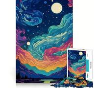 Puzzle da 1000 pezzi per ragazzi con un bellissimo cielo stellato,facile da assemblare,divertente e stimolante per il gioco cognitivo,ideale per momenti di svago e come regalo per le festività 38x52cm