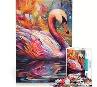 Puzzle da 1000 pezzi per ragazzi con un bellissimo cigno, ideale per rilassarsi, divertirsi a casa, perfetto come regalo di compleanno o per altri scopi 50x75cm