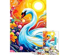 Puzzle da 1000 pezzi per ragazzi con un bellissimo cigno impegnativo da completare perfetto per decorare e rilassarsi adatto a partire dai 14 anni (38x26cm)