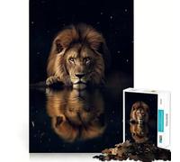 Puzzle da 1000 pezzi per ragazzi con un bellissimo leone magico,giunture lisce,divertimento cognitivo,gioco casual,regalo festivo per il tempo libero (50x75cm)