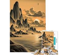 Puzzle da 1000 pezzi per ragazzi con un bellissimo salto di delfini al tramonto Gioco rilassante ed educativo ideale come regalo di compleanno o per migliorare la memoria (dimensioni 38x52cm)