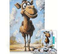 Puzzle da 1000 pezzi per ragazzi con un cammello, gioco impossibile, attività divertenti da fare in casa, compleanno e Natale 38x52cm