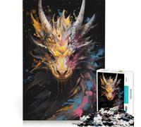 Puzzle da 1000 pezzi per ragazzi con un maestoso drago da dipingere gioco educativo interazione genitore-figlio ideale come regalo 38x26cm