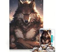 Puzzle da 1000 pezzi per ragazzi con un potente lupo antropomorfo gioco rompicapo difficile e stimolante ideale come regalo per tutta la famiglia 38x26cm