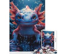 Puzzle da 1000 pezzi per ragazzi con un simpatico axolotl sotto la pioggia Gioco interattivo da 1000 pezzi regalo di compleanno attività per tutta la famiglia (38x52cm)