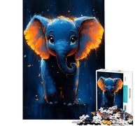 Puzzle da 1000 pezzi per ragazzi con un simpatico elefantino da dipingere difficile e stimolante decorazione artistica per la casa giocattolo antistress adatto a partire dai 14 anni (38x26cm)