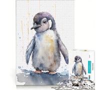 Puzzle da 1000 pezzi per ragazzi con un simpatico pinguino, gioco rompicapo, difficile e stimolante, ideale come regalo per tutta la famiglia 50x75cm