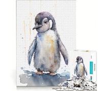 Puzzle da 1000 pezzi per ragazzi con un simpatico pinguino, gioco rompicapo, difficile e stimolante, ideale come regalo per tutta la famiglia 38x52cm