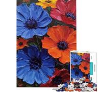 Puzzle da 1000 pezzi per ragazzi con un vivace bouquet di fiori ideale anche per adulti Gioco divertente di analisi e logica perfetto come regalo di Natale o compleanno (dimensioni 50x75cm)