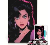 Puzzle da 1000 pezzi per ragazzi, con una bellissima donna in stile anime, ideale per giochi in famiglia, per migliorare la memoria, con poster e foglio di curiosità abbinati 38x52cm