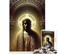 Puzzle da 1000 pezzi per ragazzi con una bellissima immagine di Gesù Cristo divertente gioco taglio di precisione decorazione per la casa giocattolo per rafforzare l'amore tra le coppie (52x38cm)