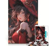 Puzzle da 1000 pezzi per ragazzi, con una bellissima strega, ideale per rilassarsi, per una gara di velocità, perfetto per compleanni e Natale 38x26cm