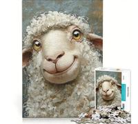 Puzzle da 1000 pezzi per ragazzi con una pecora, gioco pratico, divertente e spiritoso, ideale come regalo di compleanno o per occasioni speciali 50x75cm