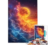 Puzzle da 1000 pezzi per ragazzi con un'alba spettacolare su nuvole colorate gioco educativo e stimolante per l'intelletto ideale come regalo di compleanno (dimensioni 38x26cm)