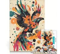 Puzzle da 1000 pezzi per ragazzi con un'aquila dinamica in volo, gioco impossibile, allena la mente e la mano, regalo di compleanno, regalo 38x52cm