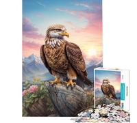 Puzzle da 1000 pezzi per ragazzi con un'aquila giochi per famiglie giocattoli educativi regali di Babbo Natale segreto adatto alle coppie (dimensioni 38x26cm)