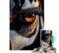 Puzzle da 1000 pezzi per ragazzi con un'immagine ravvicinata dell'occhio di tigre ideale per giochi educativi sfide e relax analisi e logica Ottimo regalo e giocattolo (dimensioni 38x26cm)