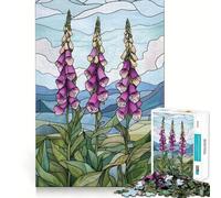 Puzzle da 1000 pezzi per ragazzi con vetrata artistica e digitale, gioco a incastro preciso, sfida mentale, divertimento e tranquillità, scena natalizia (38x52cm)