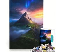 Puzzle da 1000 pezzi per ragazzi con vetta di montagna al tramonto gioco educativo per divertimento in famiglia regalo per amici e parenti 38x52cm