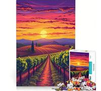 Puzzle da 1000 pezzi per ragazzi con vigneto in Toscana giocattolo fai da te decorazione perfetta con pezzi di forma casuale completamente ad incastro 38x52cm