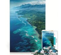 Puzzle da 1000 pezzi per ragazzi con vista aerea della costa, gioco per famiglie, impegnativo da completare, regalo per amici e parenti 38x52cm