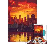 Puzzle da 1000 pezzi per ragazzi con vista del tramonto di San Francisco gioco pratico e stimolante ideale come regalo di compleanno o per decorare la casa (dimensioni 38x26cm)