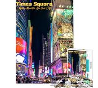 Puzzle da 1000 pezzi per ragazzi con vista notturna di Times Square puzzle fai-da-te per adolescenti ideale per le vacanze a casa e per passare il tempo insieme interattivo tra genitori e figli