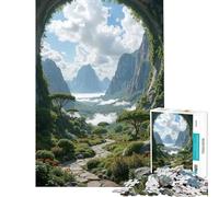 Puzzle da 1000 pezzi per ragazzi con vista su una lussureggiante valle montana Puzzle per adulti giochi rilassanti che migliorano la memoria stimolano la memoria e offrono una sfida stimolante