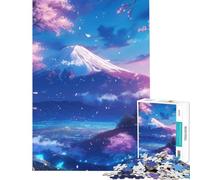 Puzzle da 1000 pezzi per ragazzi con vista sui monti Sakura gioco fai-da-te con taglio di precisione ideale come regalo per tutta la famiglia (50x75cm)