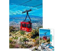 Puzzle da 1000 pezzi per ragazzi con vista sul Mont Faron e sulla funivia di Tolone Puzzle per ragazzi che migliora la memoria e stimola l'attività cerebrale Gioco educativo per tutta la famiglia