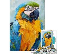 Puzzle da 1000 pezzi per ragazzi con vivace ritratto di pappagallo Puzzle per ragazzi che migliora la memoria aiuta ad allenare il cervello e rappresenta un gioco educativo per tutta la famiglia