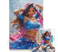 Puzzle da 1000 pezzi per ragazzi con vivaci danze indiane giocattolo fai-da-te rilassante e stimolante per la mente ideale come decorazione da scrivania 50x75cm