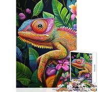Puzzle da 1000 pezzi per ragazzi con vivaci disegni di camaleonti Puzzle per adulti giochi rilassanti che migliorano la memoria ideali per compleanni (dimensioni 38x26cm)