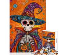 Puzzle da 1000 pezzi per ragazzi con vivaci illustrazioni a tema Giorno dei Morti Puzzle per adulti giochi rilassanti che migliorano la memoria ideali per compleanni (50x75cm)