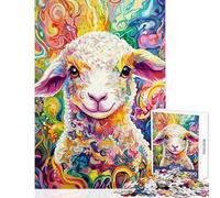 Puzzle da 1000 pezzi per ragazzi con vivaci immagini di pecore giocattolo per ragazzi decorazione da parete modello da assemblare regalo di compleanno regali (dimensioni 50x75cm)